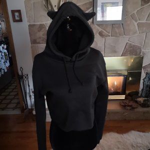 Cat Ear Crop Top Hoodie